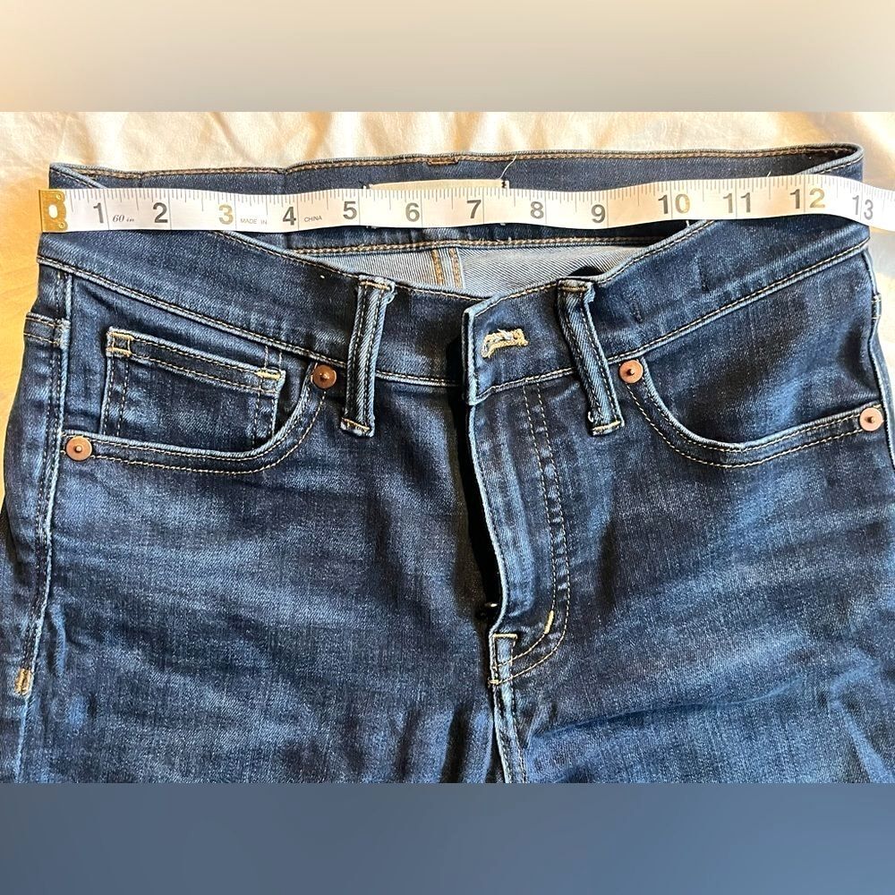 Madewell Women's Dark Blue 9 inch High Rise Skinny Jeans Waist 25 - Picture 6 of 12